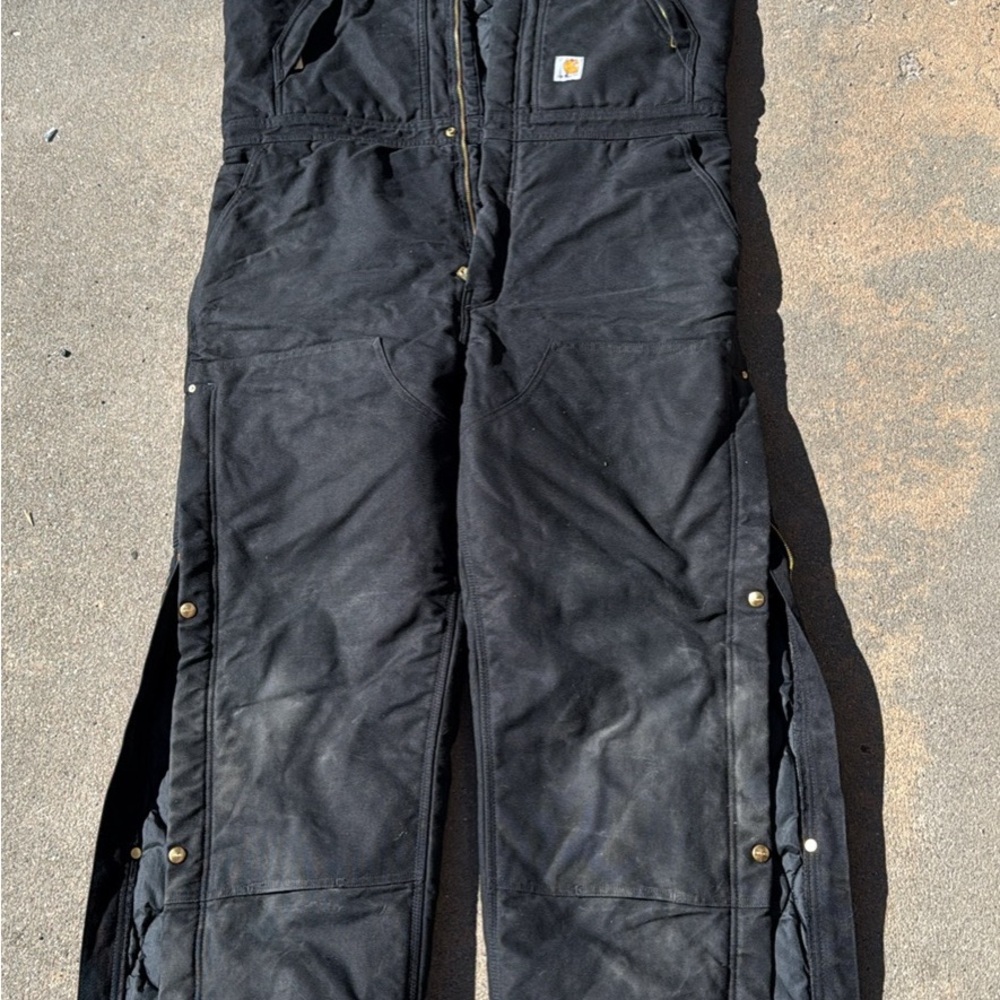 Carhartt Men's Black Insulated bibs